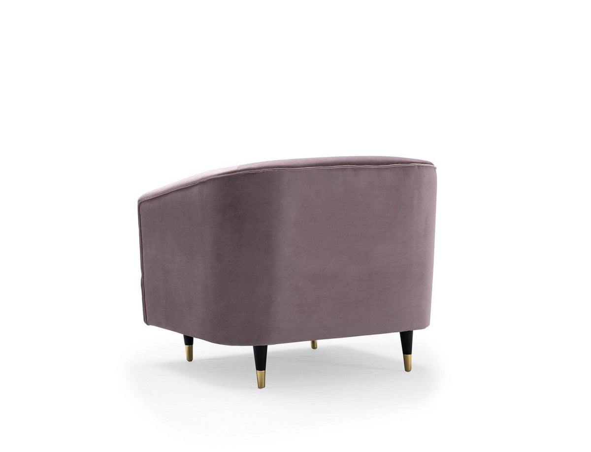 Iconic Home Julia Button Tufted Velvet Club Chair 