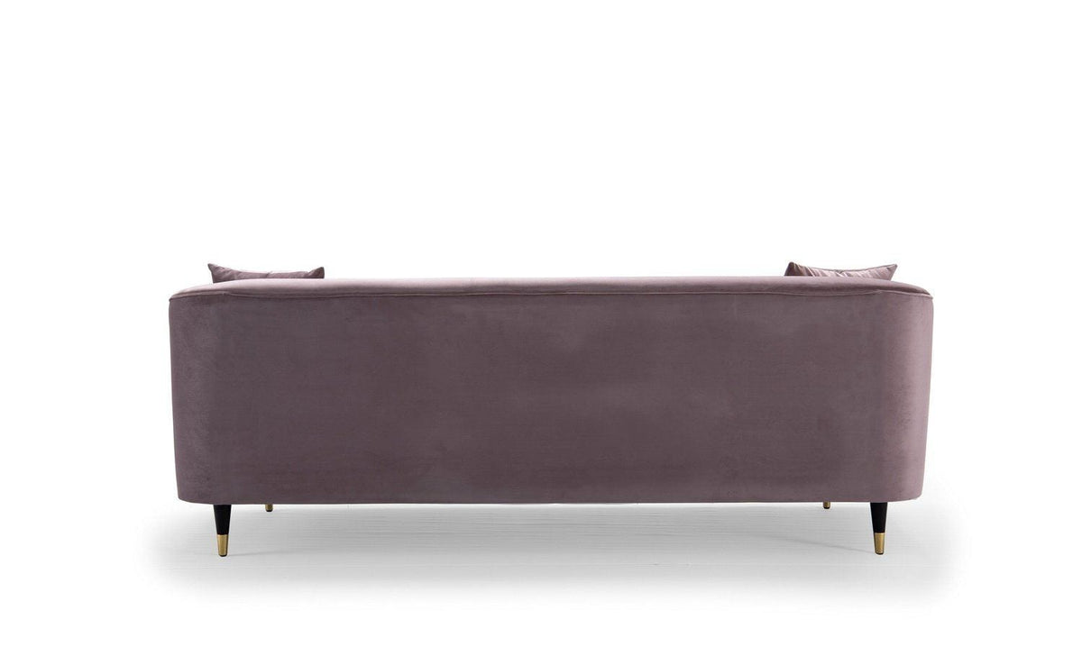 Iconic Home Julia Velvet Sofa Button Tufted Design 