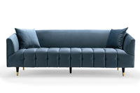 Iconic Home Julia Velvet Sofa Button Tufted Design 