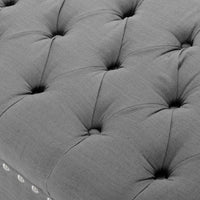 Iconic Home Lance Tufted Linen Storage Bench 