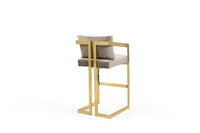 Iconic Home Layla Velvet Bar Stool Chair Gold Base 