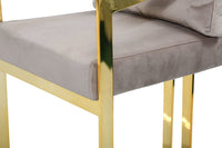 Iconic Home Layla Velvet Bar Stool Chair Gold Base 