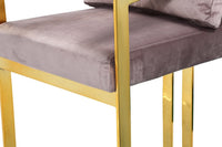 Iconic Home Layla Velvet Bar Stool Chair Gold Base 
