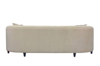 Iconic Home Leeba Kidney Shaped Velvet Club Sofa 