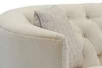 Iconic Home Leeba Kidney Shaped Velvet Club Sofa 