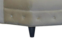 Iconic Home Leeba Kidney Shaped Velvet Club Sofa 