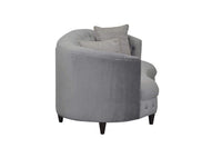 Iconic Home Leeba Kidney Shaped Velvet Club Sofa 