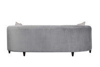 Iconic Home Leeba Kidney Shaped Velvet Club Sofa 