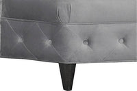 Iconic Home Leeba Kidney Shaped Velvet Club Sofa 