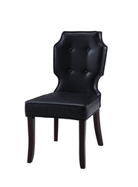 Iconic Home Lennon Faux Leather Tufted Dining Chair Set of 2 