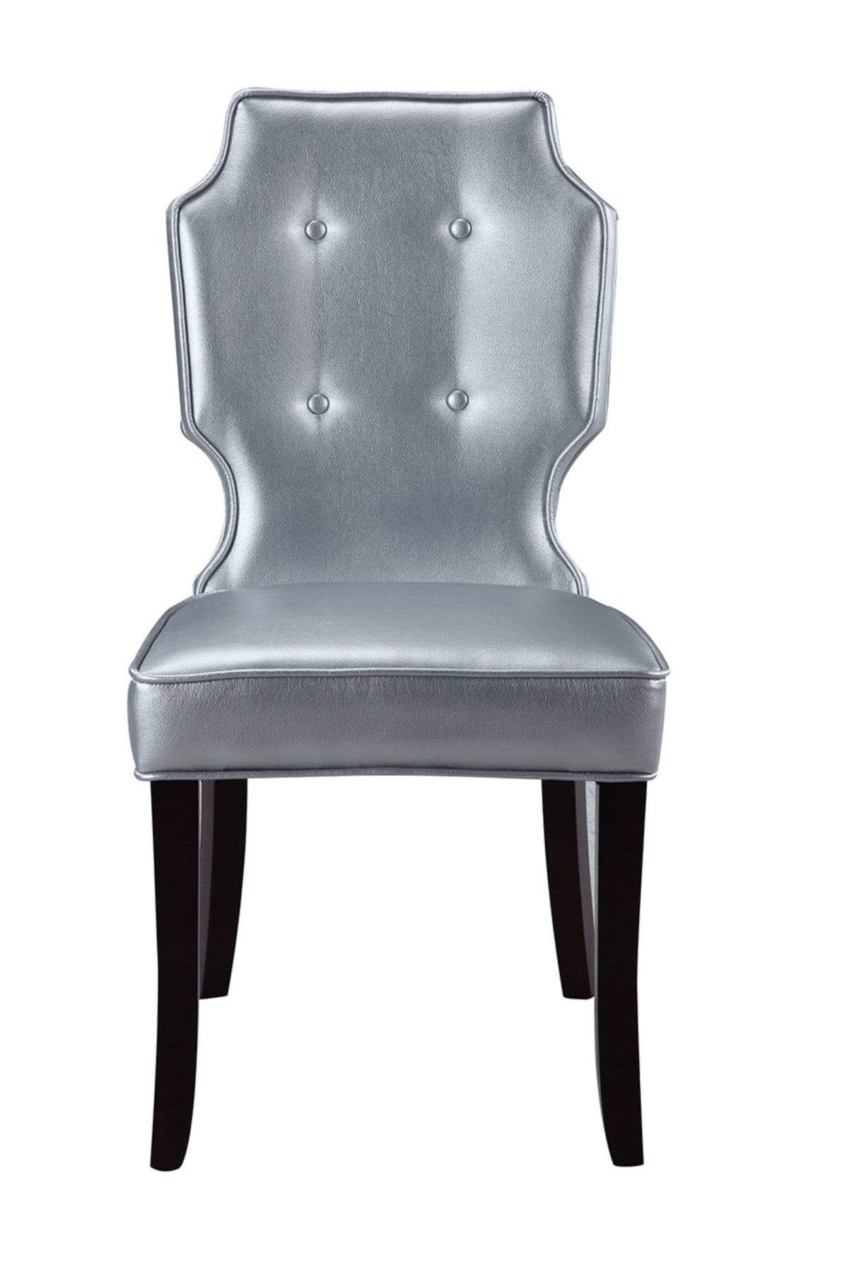 Iconic Home Lennon Faux Leather Tufted Dining Chair Set of 2 