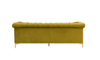 Iconic Home Levin Left Facing Tufted Velvet Sectional Sofa 