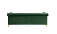 Iconic Home Levin Left Facing Tufted Velvet Sectional Sofa 