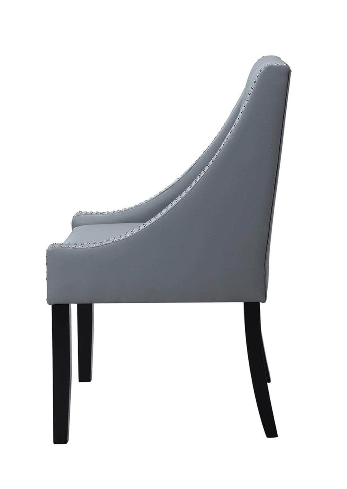 Iconic Home Lincoln Faux Leather Dining Chair Set of 2 