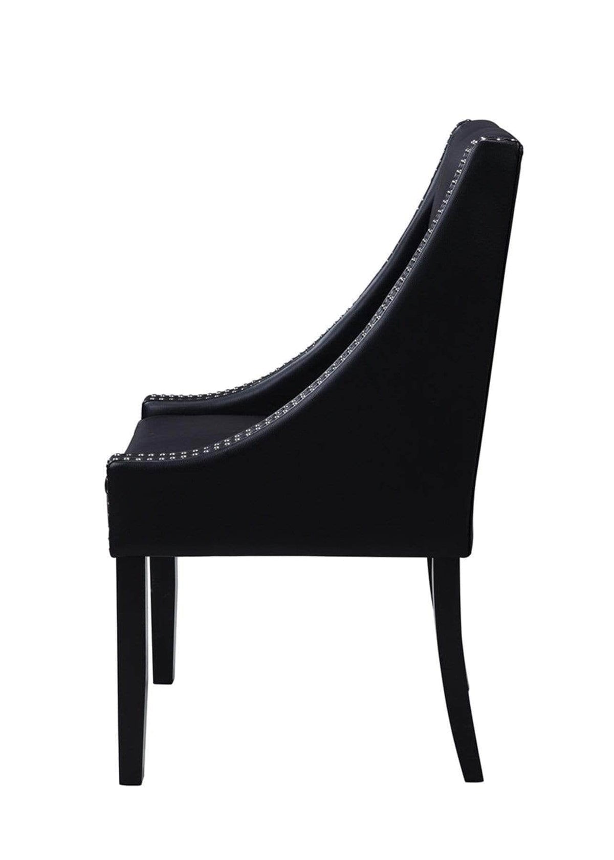 Iconic Home Lincoln Faux Leather Dining Chair Set of 2 