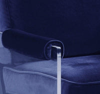 Iconic Home Logan Velvet Accent Club Chair Acrylic Frame 