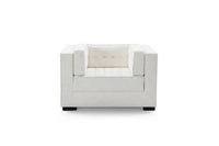 Iconic Home Lorenzo Linen-Textured Club Chair 