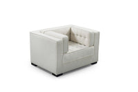 Iconic Home Lorenzo Linen-Textured Club Chair 