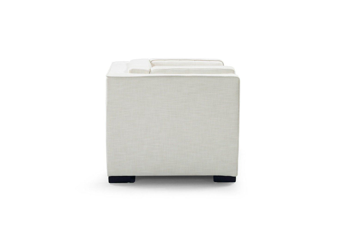 Iconic Home Lorenzo Linen-Textured Club Chair 