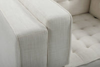 Iconic Home Lorenzo Linen-Textured Club Chair 