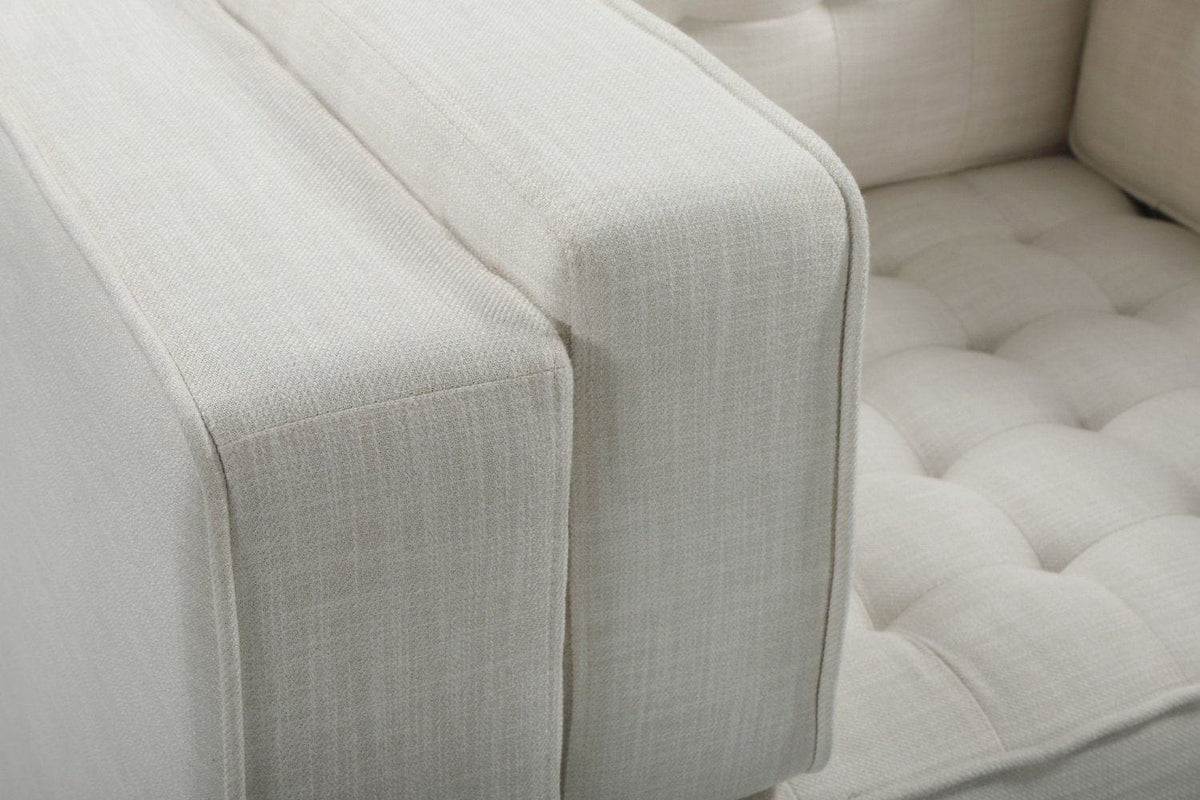 Iconic Home Lorenzo Linen-Textured Club Chair 