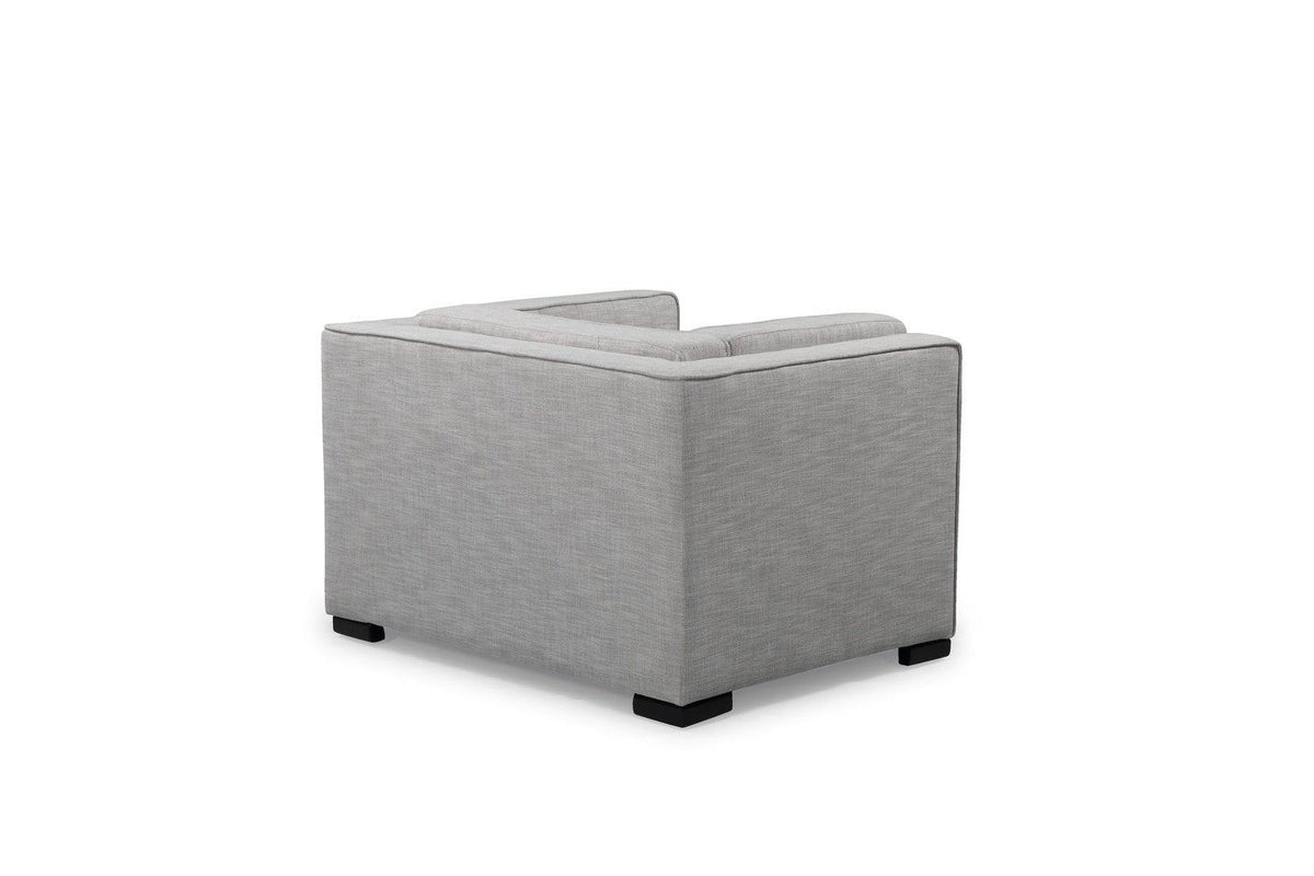 Iconic Home Lorenzo Linen-Textured Club Chair 