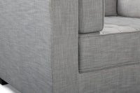 Iconic Home Lorenzo Linen-Textured Club Chair 