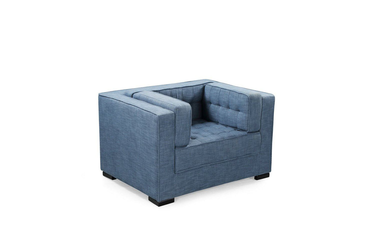 Iconic Home Lorenzo Linen-Textured Club Chair 