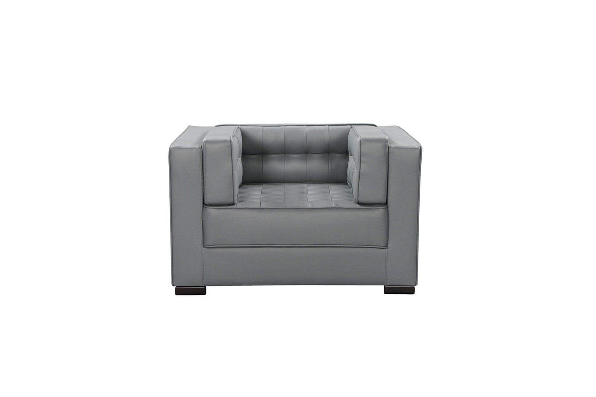 Iconic Home Lorenzo Tufted PU Leather Club Chair 
