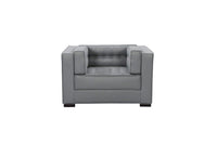 Iconic Home Lorenzo Tufted PU Leather Club Chair 