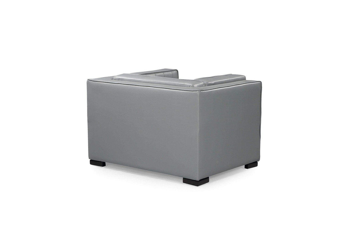 Iconic Home Lorenzo Tufted PU Leather Club Chair 