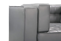 Iconic Home Lorenzo Tufted PU Leather Club Chair 