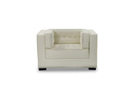 Iconic Home Lorenzo Tufted PU Leather Club Chair 