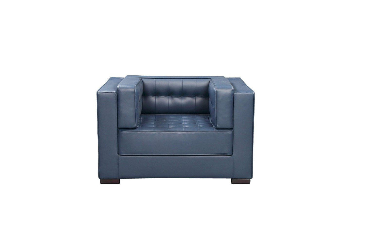 Iconic Home Lorenzo Tufted PU Leather Club Chair 