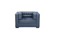 Iconic Home Lorenzo Tufted PU Leather Club Chair 