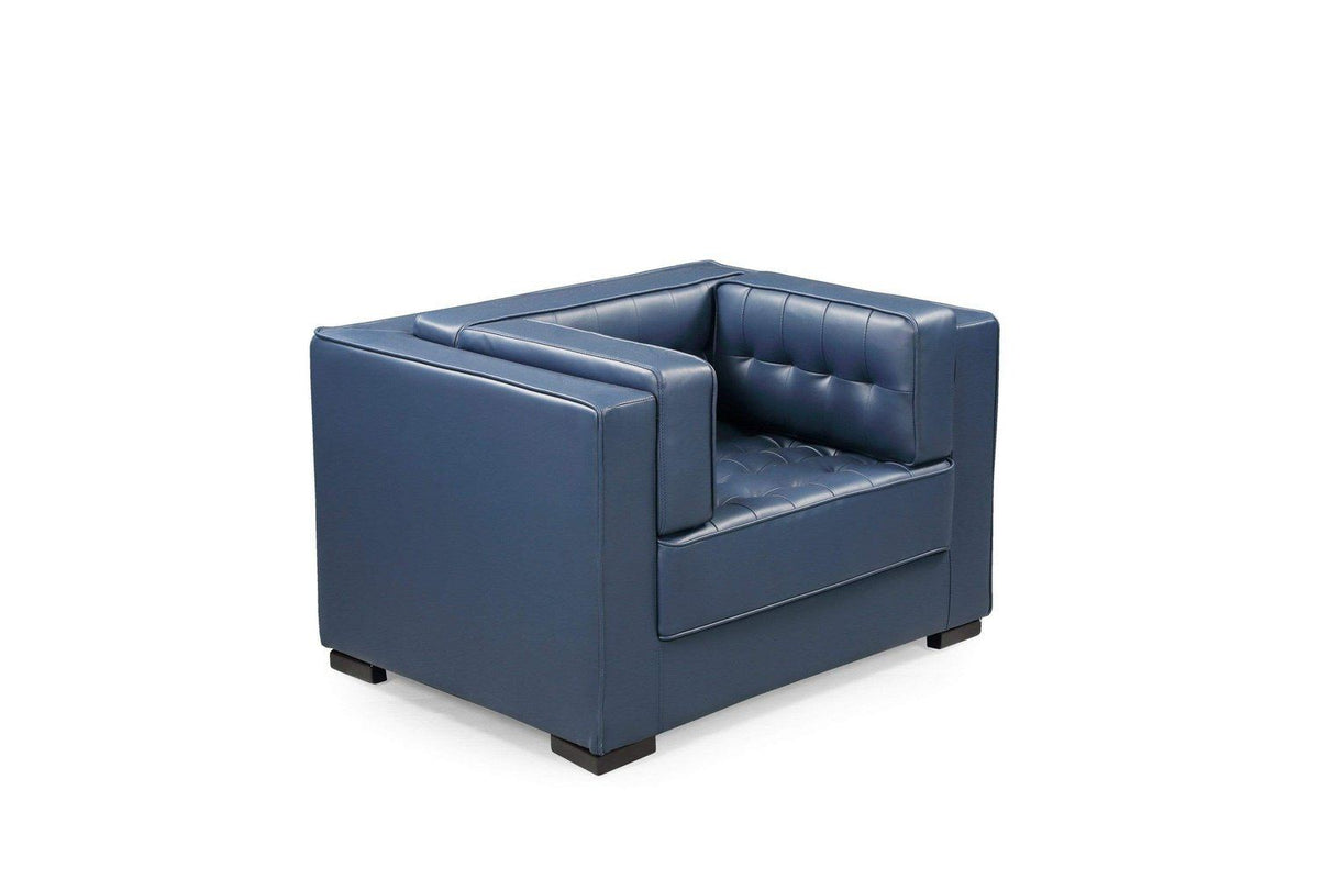 Iconic Home Lorenzo Tufted PU Leather Club Chair 