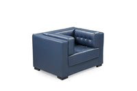 Iconic Home Lorenzo Tufted PU Leather Club Chair 