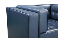 Iconic Home Lorenzo Tufted PU Leather Club Chair 