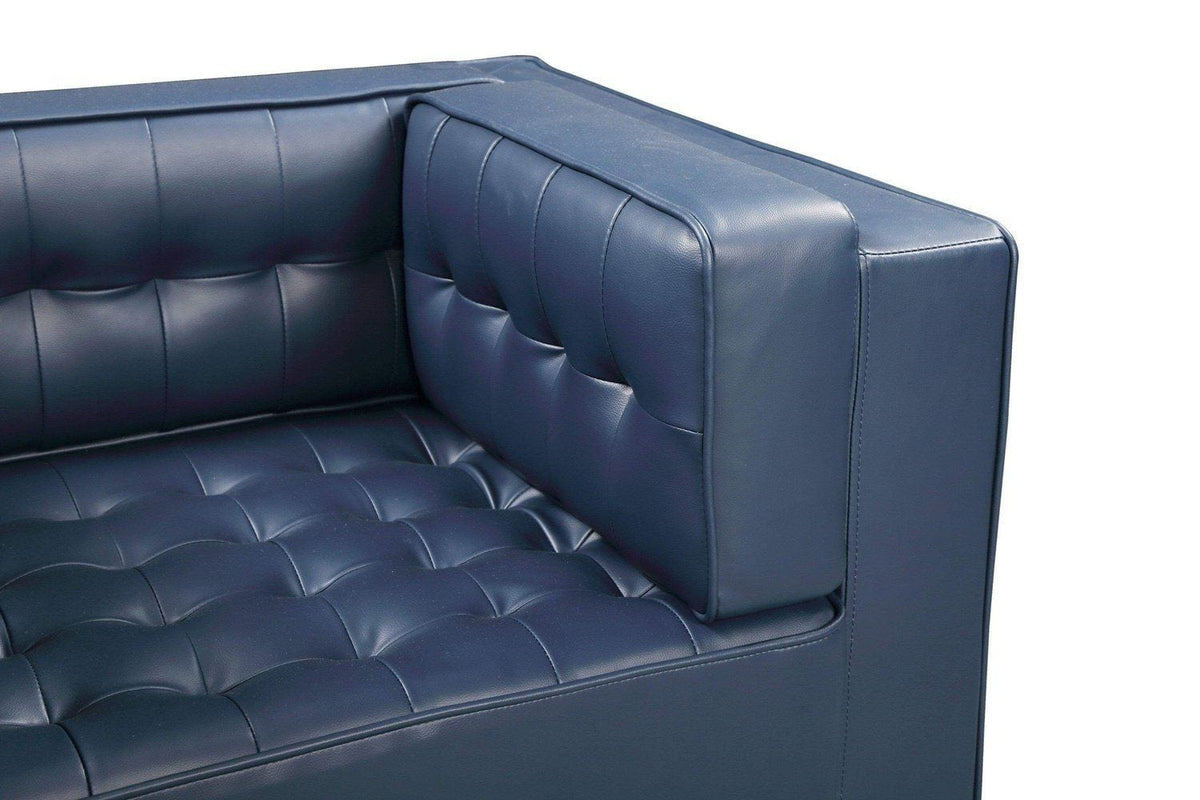 Iconic Home Lorenzo Tufted PU Leather Club Chair 