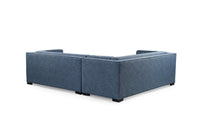 Iconic Home Lorenzo Left Facing Linen Tufted Sectional Sofa 