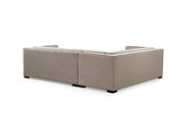 Iconic Home Lorenzo Left Facing Linen Tufted Sectional Sofa 