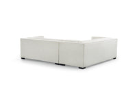 Iconic Home Lorenzo Left Facing Linen Tufted Sectional Sofa 