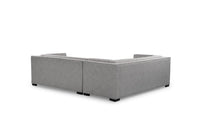 Iconic Home Lorenzo Left Facing Linen Tufted Sectional Sofa 