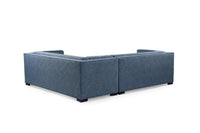 Iconic Home Lorenzo Right Facing Linen Tufted Sectional Sofa 
