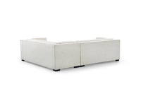 Iconic Home Lorenzo Right Facing Linen Tufted Sectional Sofa 