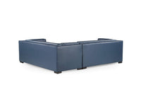 Iconic Home Lorenzo Right Facing Faux Leather Tufted Sectional Sofa 
