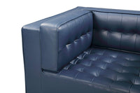 Iconic Home Lorenzo Right Facing Faux Leather Tufted Sectional Sofa 