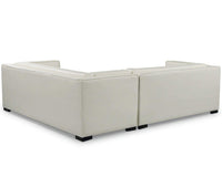 Iconic Home Lorenzo Right Facing Faux Leather Tufted Sectional Sofa 