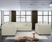 Iconic Home Lorenzo Right Facing Faux Leather Tufted Sectional Sofa 