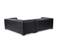 Iconic Home Lorenzo Right Facing Faux Leather Tufted Sectional Sofa 